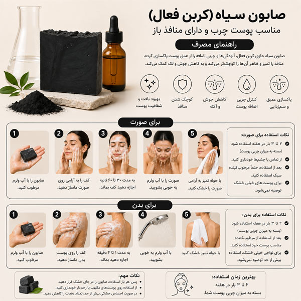 طریقه مصرف صابون سیاه